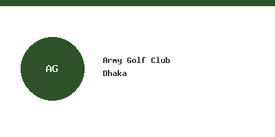 Army Golf Club Dhaka